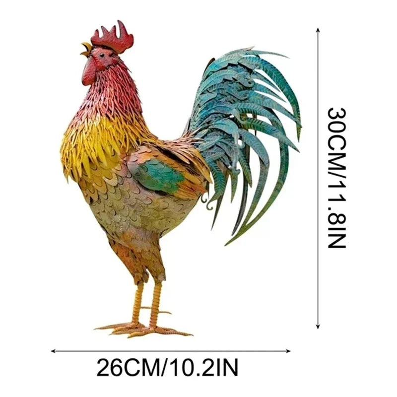 RoosterPatriot - Hane-skulptur for verandaen