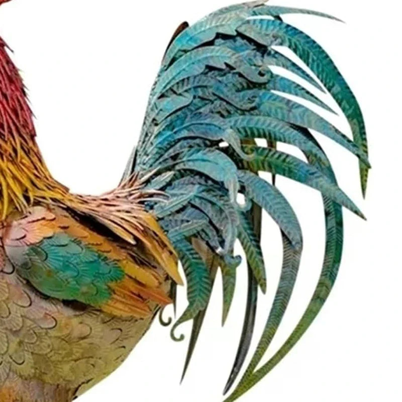 RoosterPatriot - Hane-skulptur for verandaen
