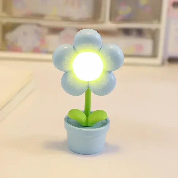 Norvo | Søt Blomst Nattlampe for Barn – LED Bordlampe i Blomstermønster for Barnerommet