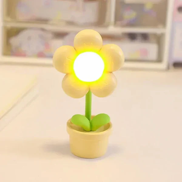 Norvo | Søt Blomst Nattlampe for Barn – LED Bordlampe i Blomstermønster for Barnerommet
