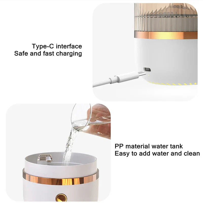 Norvo | Himalaya salt crystal lamp & essential oil diffuser, USB ultrasonisk luftfukter for hjemme & kontor