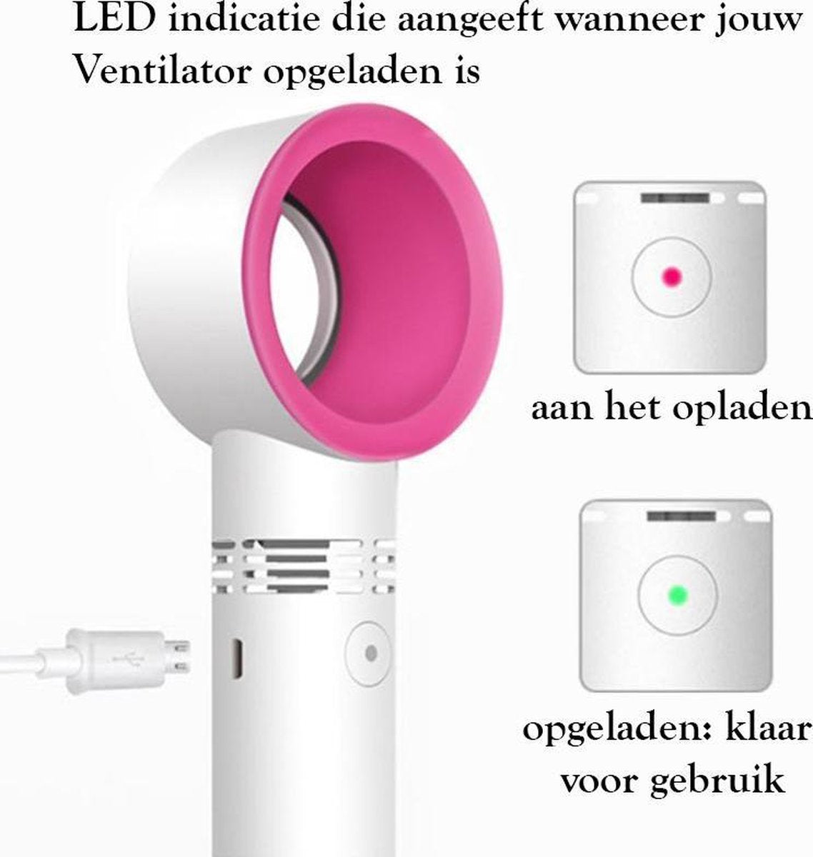 Norvo | mini vifte - oppladbar - håndvifte