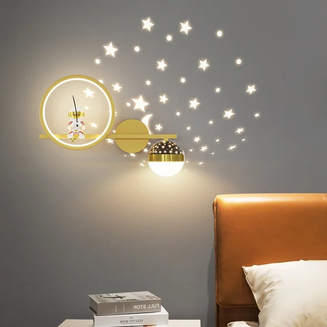 Norvo | Barnerom Vegglampe – Stilig stjerneformet LED vegglampe for barn | Mildt lys for soverommet