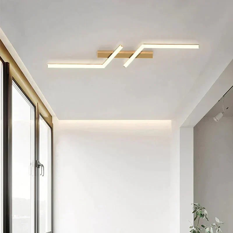Norvo | Moderne Flush-Mounted LED Linje Taklampe – Minimalistisk & Energisparende