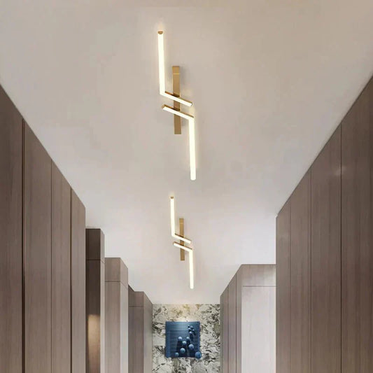 Norvo | Moderne Flush-Mounted LED Linje Taklampe – Minimalistisk & Energisparende