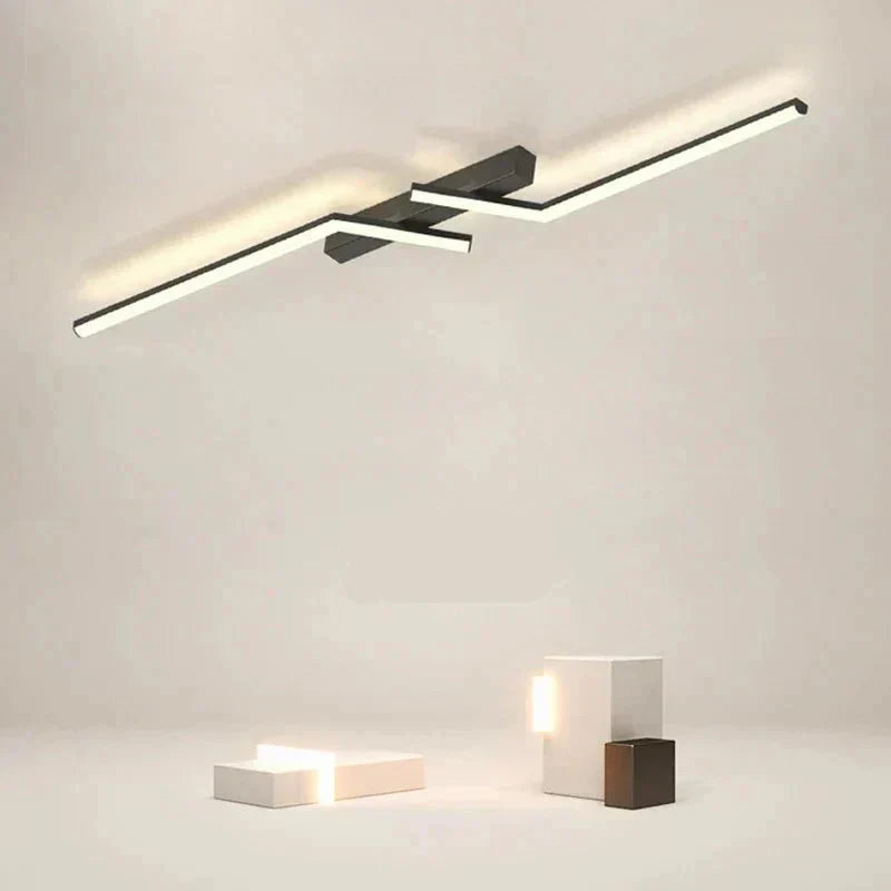 Norvo | Moderne Flush-Mounted LED Linje Taklampe – Minimalistisk & Energisparende