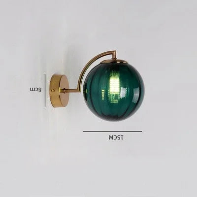 Moderne LED-Wandlampe aus farbigem Glas, nordische minimalistische Wohnzimmer-Schlafzimmer-Wandleuchte, Esszimmer-Küchen-Innenleuchte
