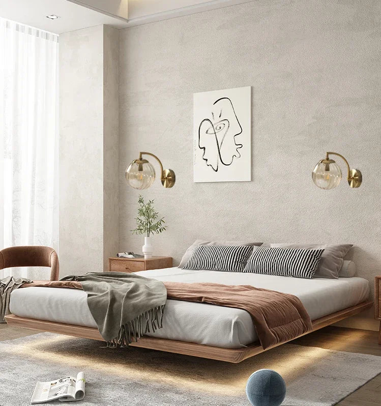 Moderne LED-Wandlampe aus farbigem Glas, nordische minimalistische Wohnzimmer-Schlafzimmer-Wandleuchte, Esszimmer-Küchen-Innenleuchte