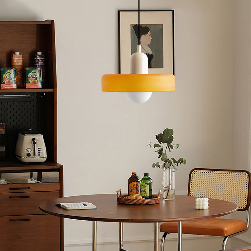 Norvo | Scandi Bauhaus Pendellampe – Stilig oransje taklampe for moderne rom
