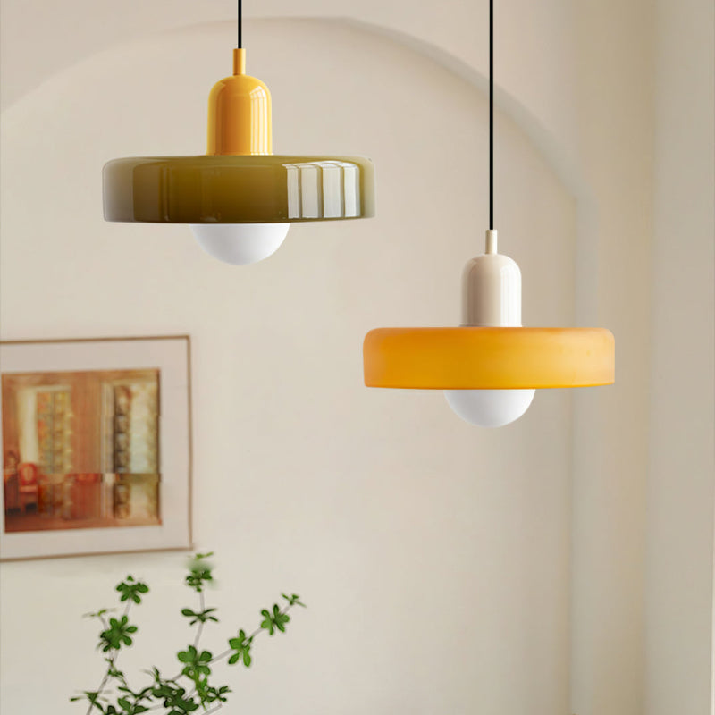 Norvo | Scandi Bauhaus Pendellampe – Stilig oransje taklampe for moderne rom