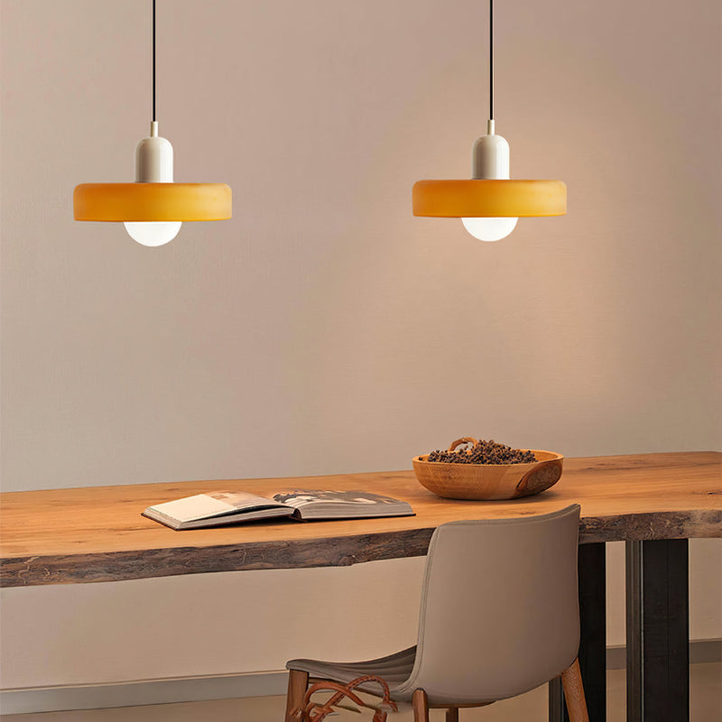 Norvo | Scandi Bauhaus Pendellampe – Stilig oransje taklampe for moderne rom