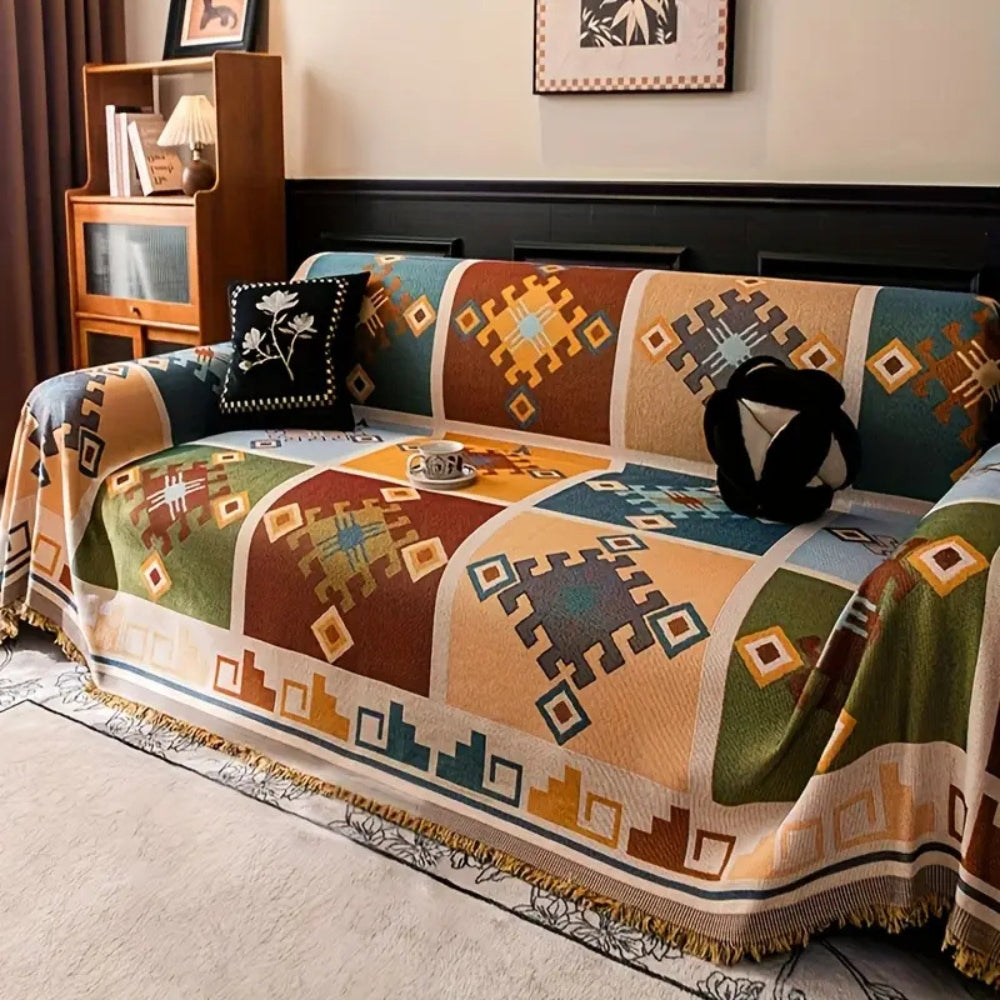 Norvo | Moderne Geometrisk Tribal Sofaputetrekk