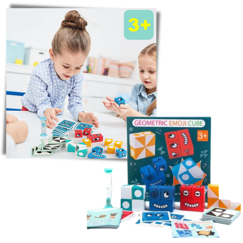 Montessori magisk terning emoji-spill