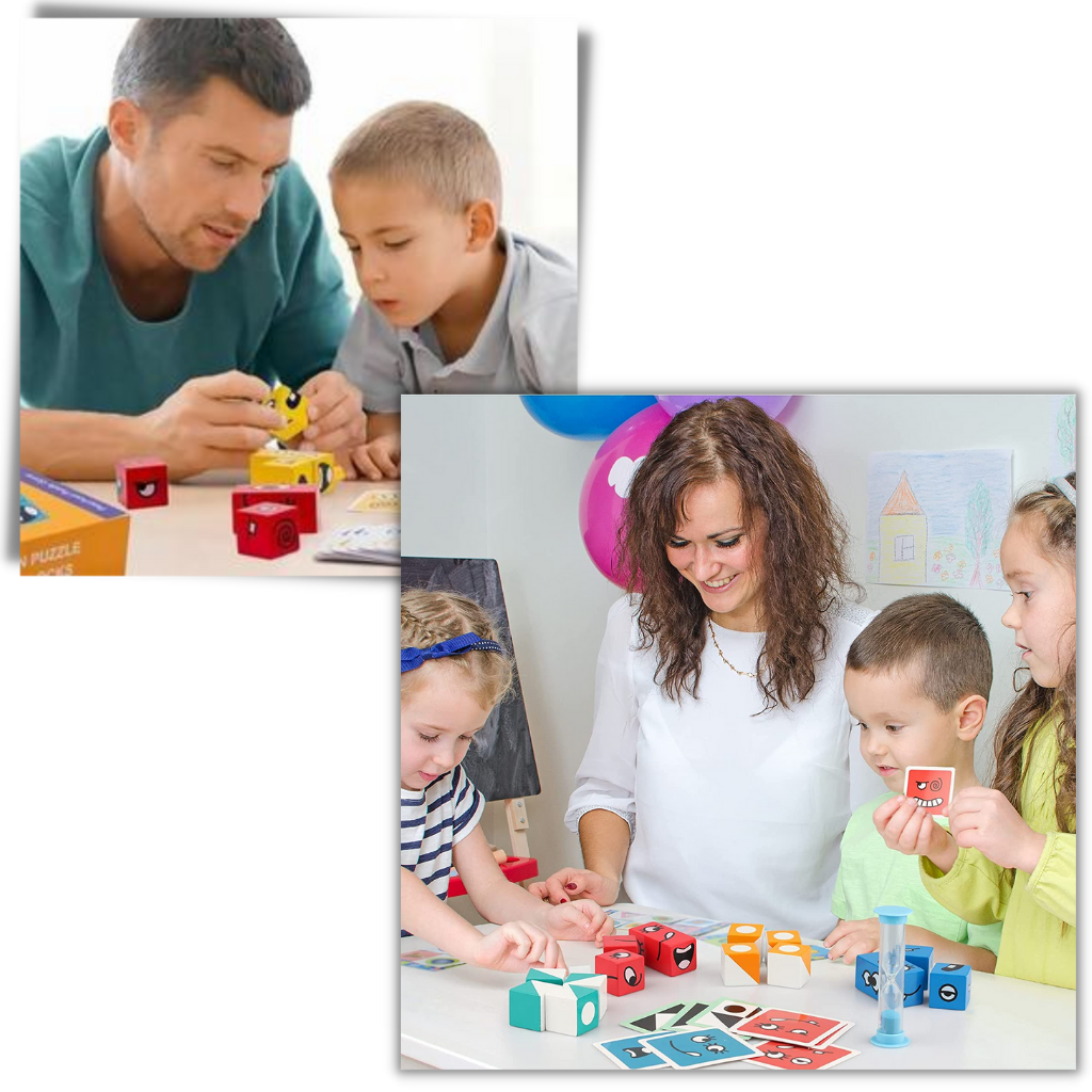 Montessori magisk terning emoji-spill