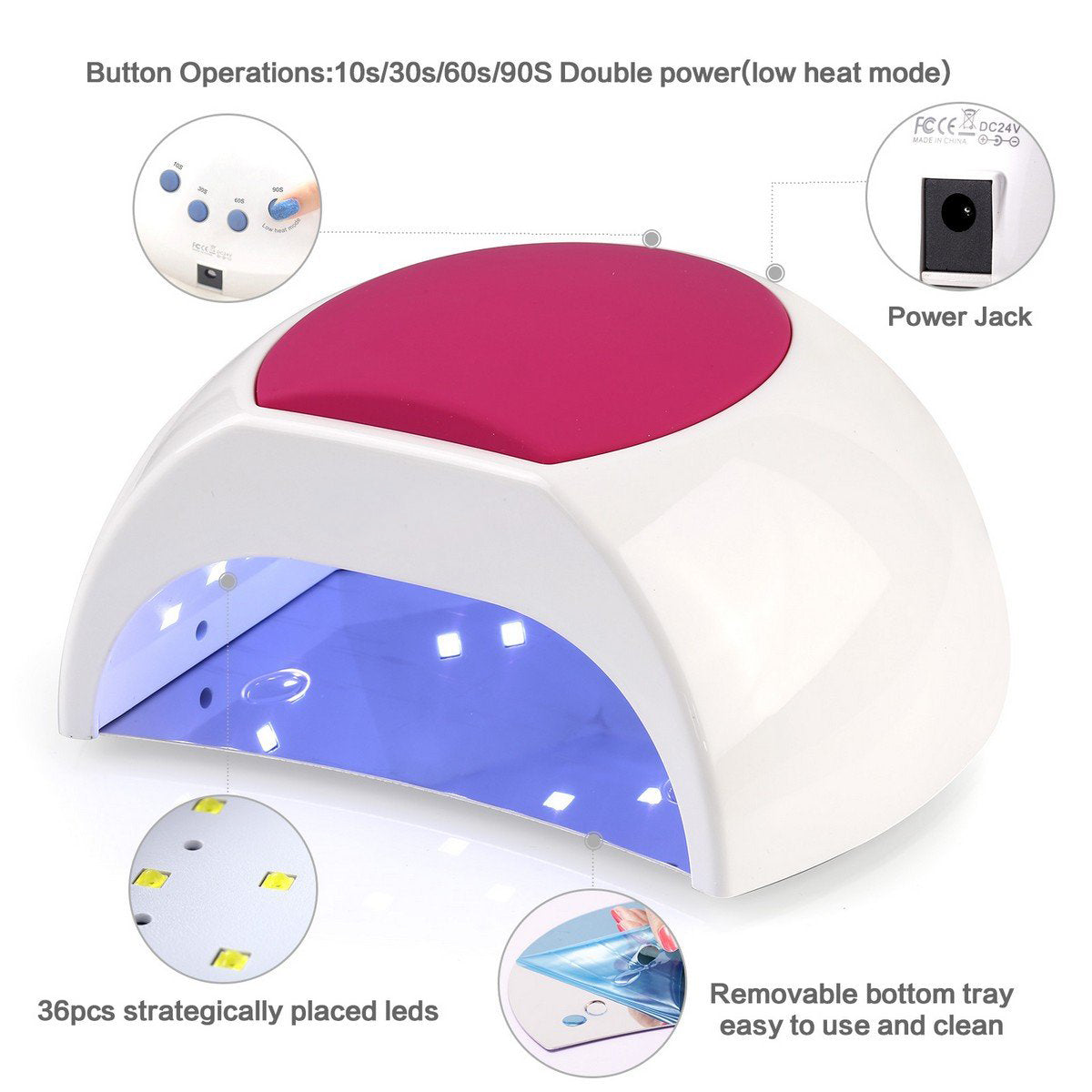 Norvo | Dryer Led 48W Uv Lampe Gel Herding Tørking