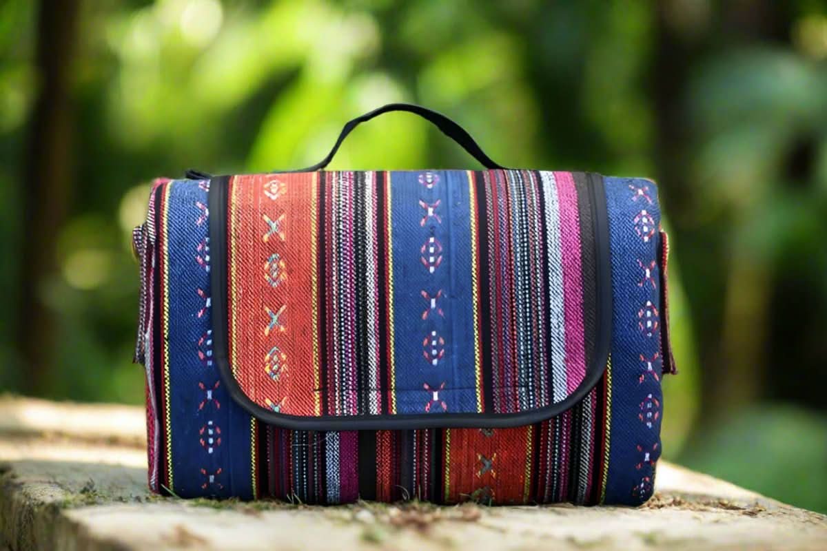 Norvo | Vanntett piknikmatte i etnisk stil for camping og utendørs komfort