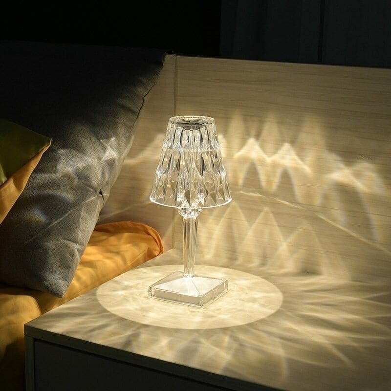 Elegant Krystall Bordlampe for Stue Norvo