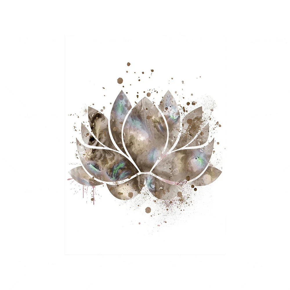 Norvo | Nøytrale Farger Minimalistiske Meditasjonsplakater Veggkunst Finkunst Lerretutskrifter Lotusblomst Buddha Bilder For Yoga Studio Soverom Stue Kunst Dekor