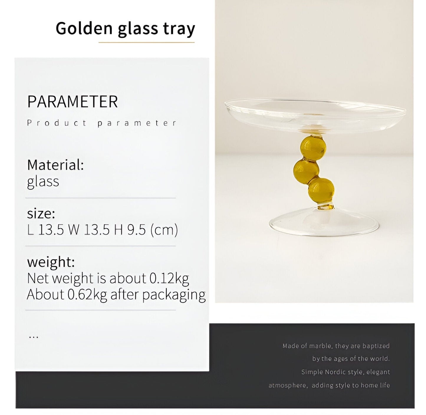 Norvo Home Decor Glassplate