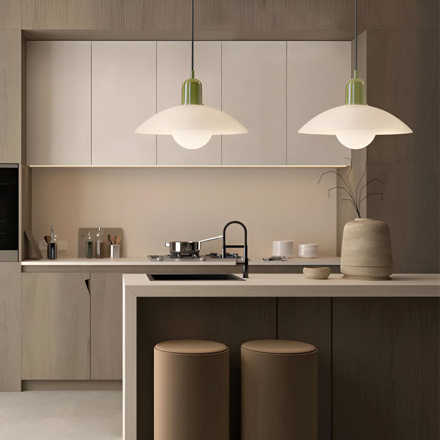 Norvo | Moderne Macaron Bauhaus Pendellampe – Jernskjerm