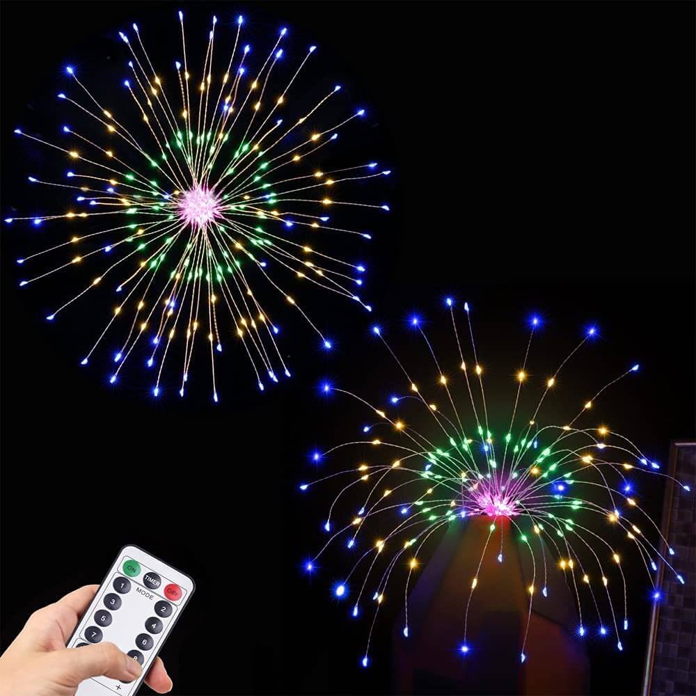 Norvo | Fyrverkeri Lys Dandelion Kobbertråd 120/200 Lys Batteri USB Solenergi LED Dekorative Lys