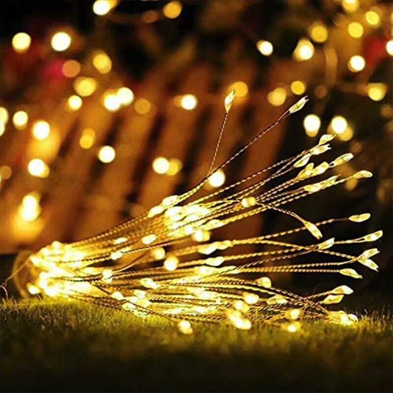 Norvo | Fyrverkeri Lys Dandelion Kobbertråd 120/200 Lys Batteri USB Solenergi LED Dekorative Lys