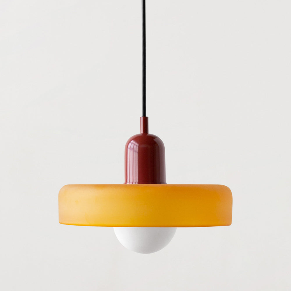 Norvo | Scandi Bauhaus Pendellampe – Stilig oransje taklampe for moderne rom