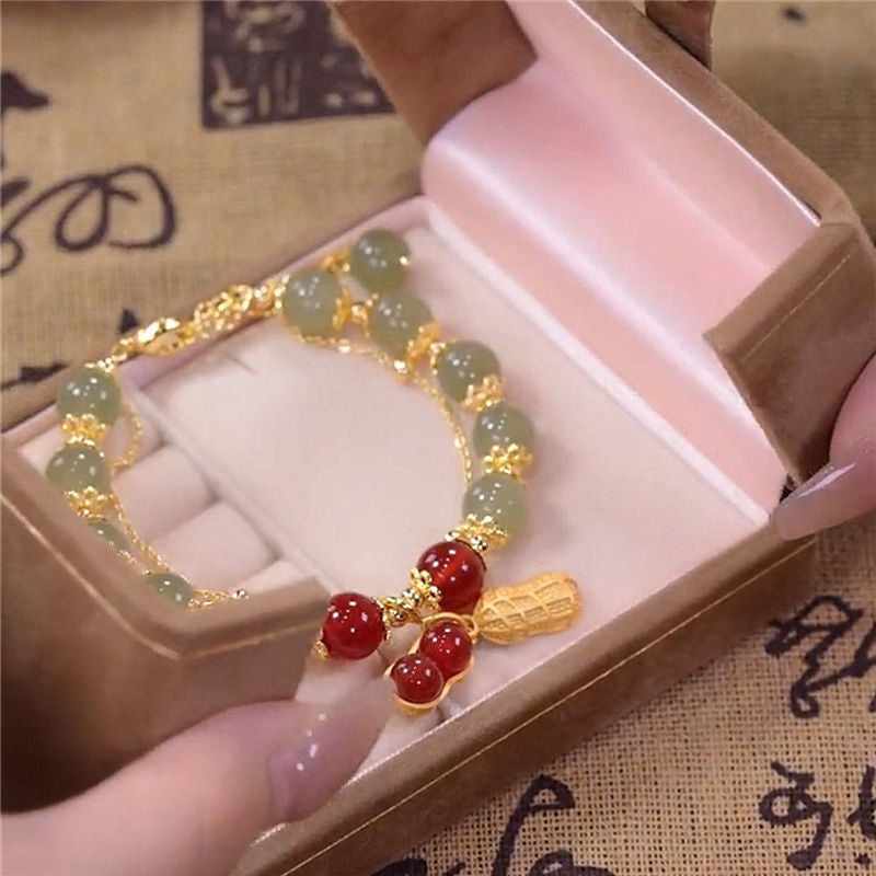 Norvo | Double Chain Natural Jade Bracelet