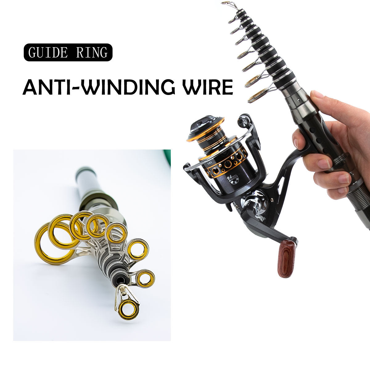 Norvo | Karbonfiber teleskopisk fiske stang og snelle sett – Bærbart fiskesett for sjø og ferskvann