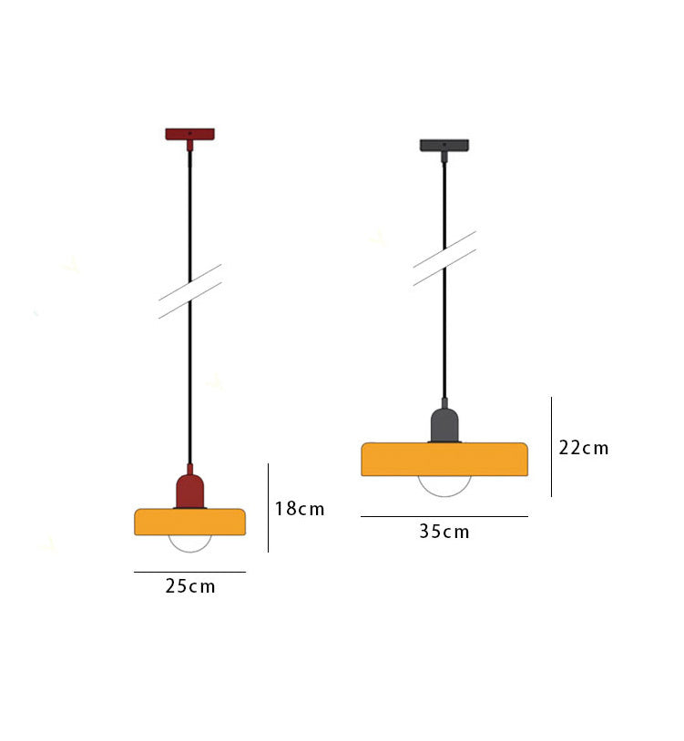 Norvo | Scandi Bauhaus Pendellampe – Stilig oransje taklampe for moderne rom