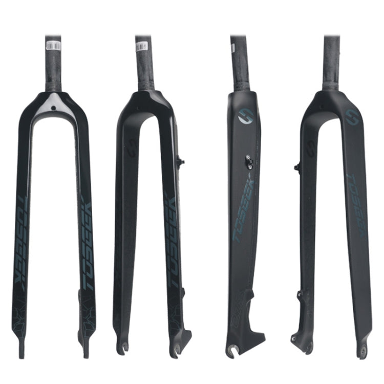 Norvo | TOSEEK Ultra Light 26 Tommer 385mm Terrengsykkel Full Karbon Gaffel Rett Rør Skivebrems (Svart)