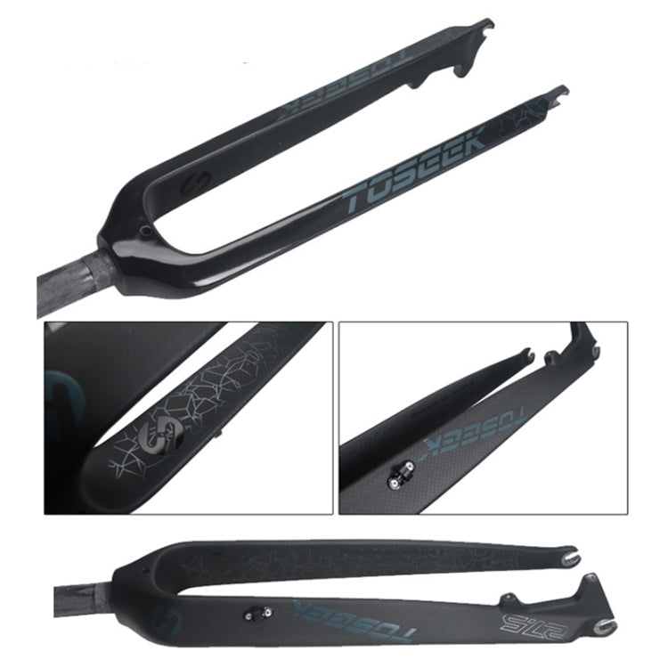 Norvo | TOSEEK Ultra Light 26 Tommer 385mm Terrengsykkel Full Karbon Gaffel Rett Rør Skivebrems (Svart)