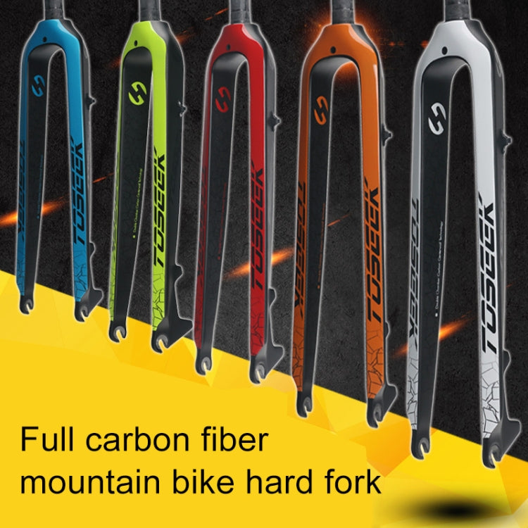 Norvo | TOSEEK Ultra Light 26 Tommer 385mm Terrengsykkel Full Karbon Gaffel Rett Rør Skivebrems (Svart)