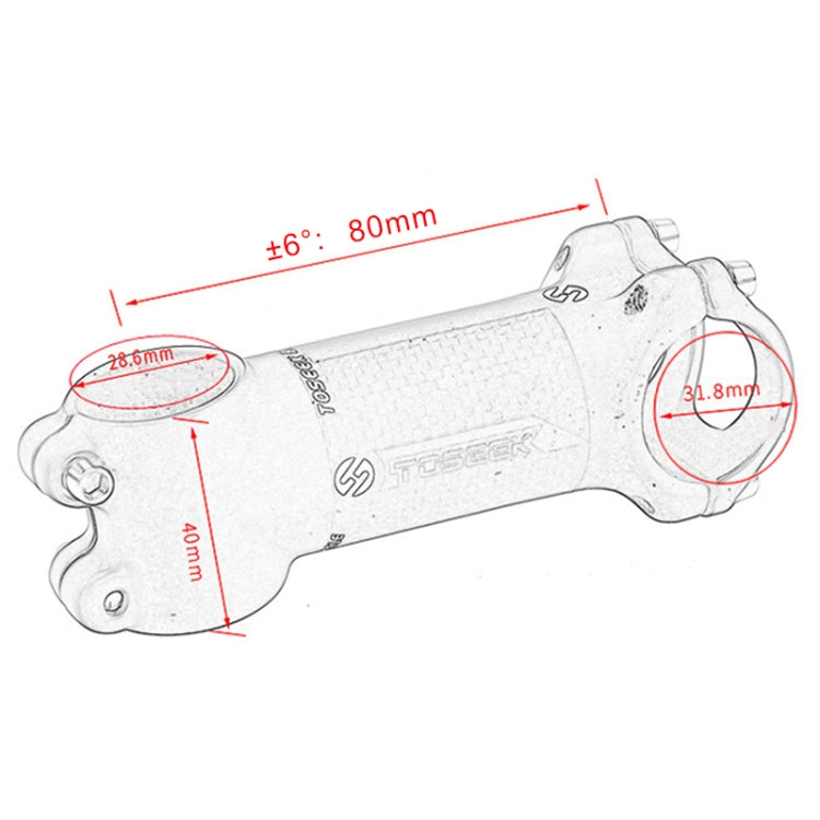 Norvo | TOSEEK Gate-Fjellsykkel Ultra-lett Stem Riser Tap, Størrelse: 6 Grader, 80mm (Matt)