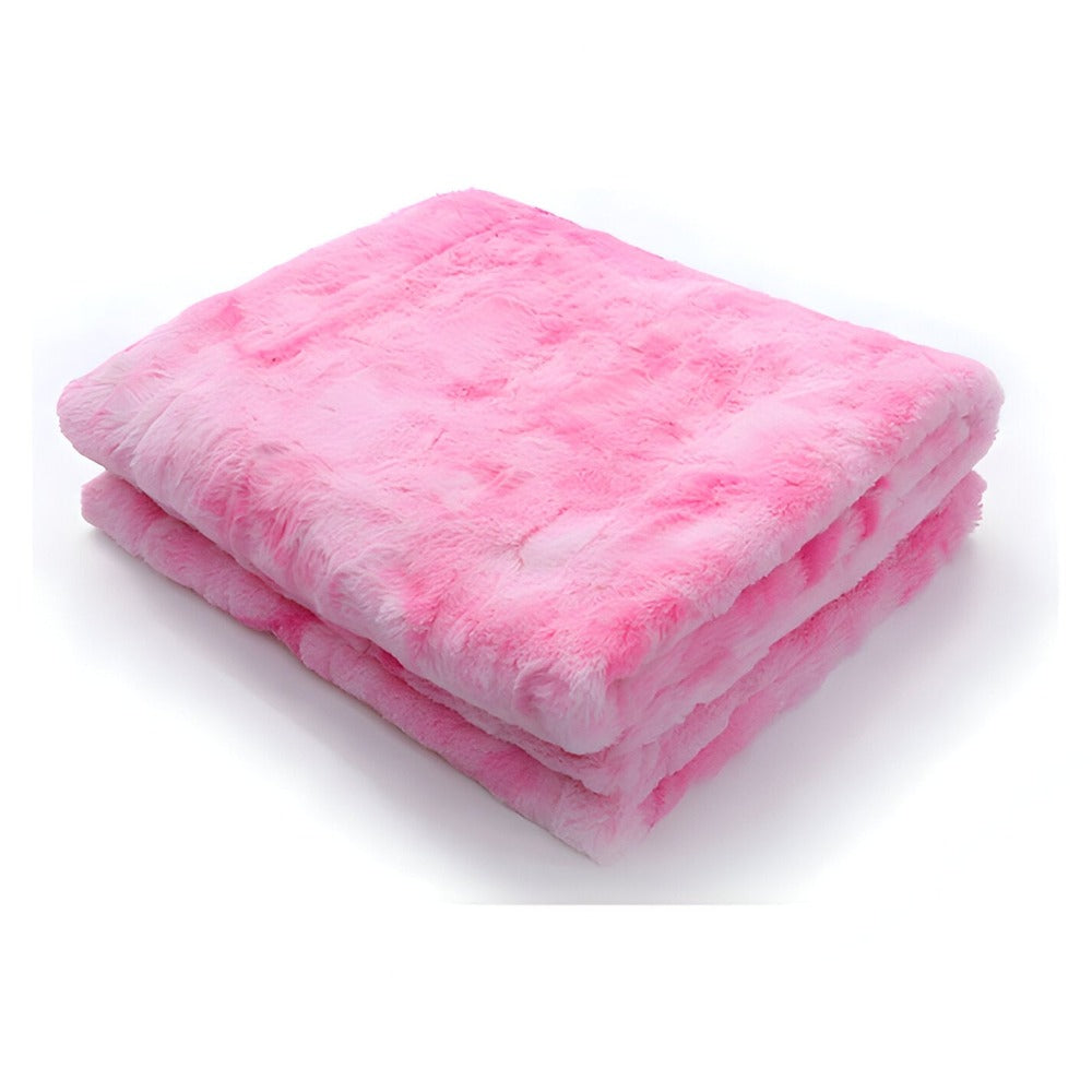 Norvo | Myk Velour Vinterpledd – Varm Korall Fleece Pledd i Batik Stil