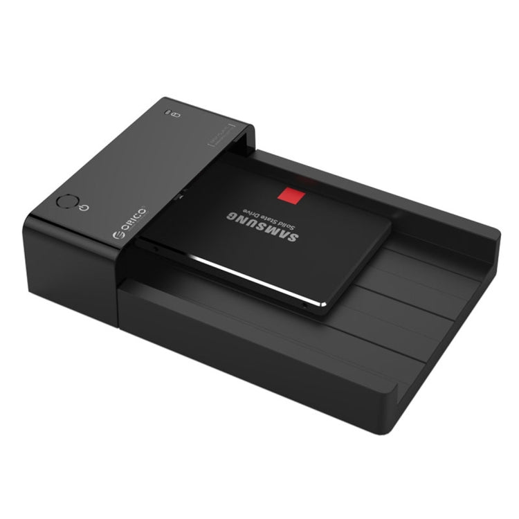 Norvo | ORICO 6518US3 USB 3.0 Type-B 2.5 / 3.5 Tommers Verktøyløs HDD Dockingstasjon Ekstern Lagringskabinett Harddiskboks (Svart)