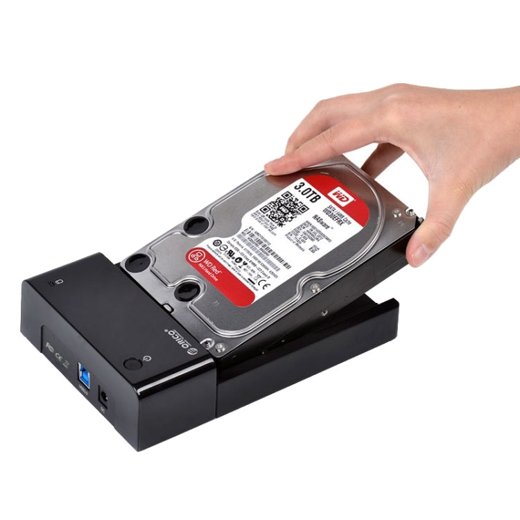 Norvo | ORICO 6518US3 USB 3.0 Type-B 2.5 / 3.5 Tommers Verktøyløs HDD Dockingstasjon Ekstern Lagringskabinett Harddiskboks (Svart)
