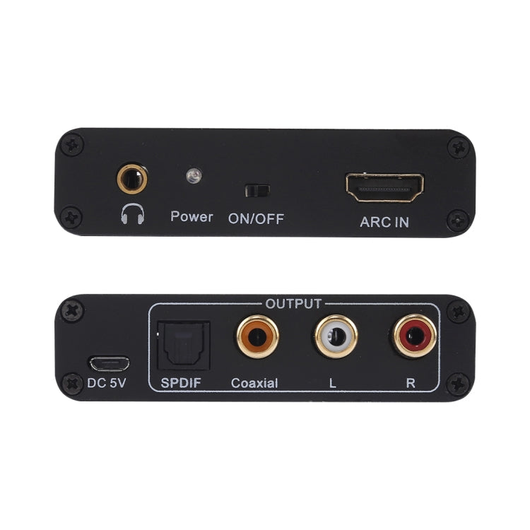 Norvo | 192KHz ARC Lyduttrekker HDMI ARC til SPDIF + Koaksial + L/R Konverter Lydreturkanal Adapter