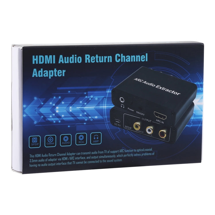 Norvo | 192KHz ARC Lyduttrekker HDMI ARC til SPDIF + Koaksial + L/R Konverter Lydreturkanal Adapter