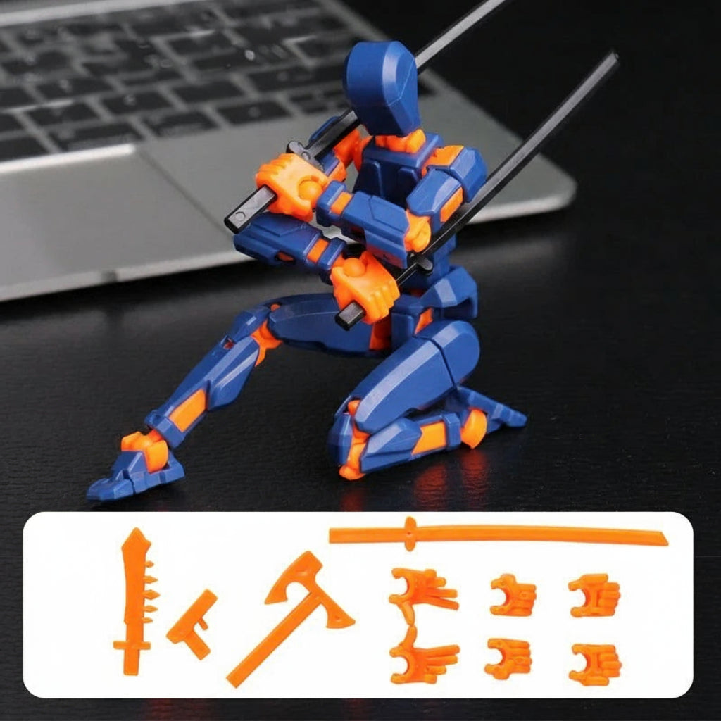 Norvo | 3D-printet mech actionfigur med flere leddbevegelser