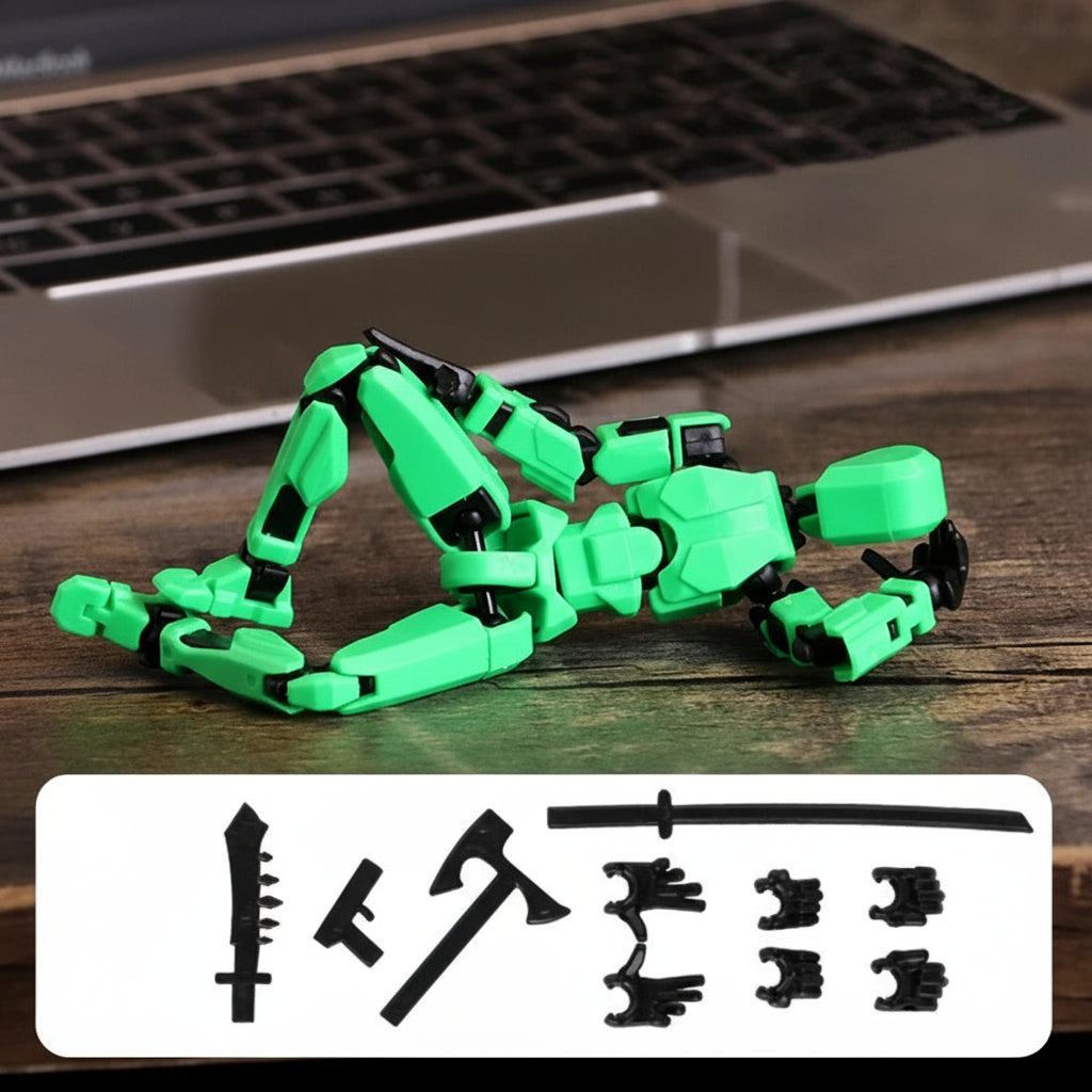 Norvo | 3D-printet mech actionfigur med flere leddbevegelser