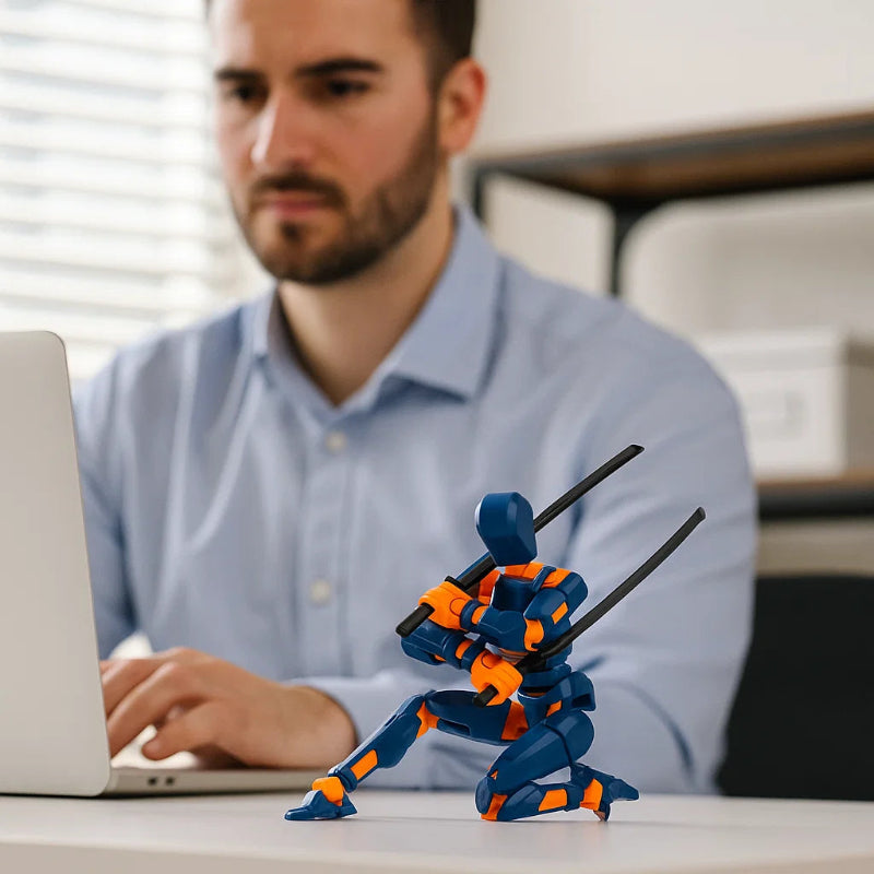 Norvo | 3D-printet mech actionfigur med flere leddbevegelser