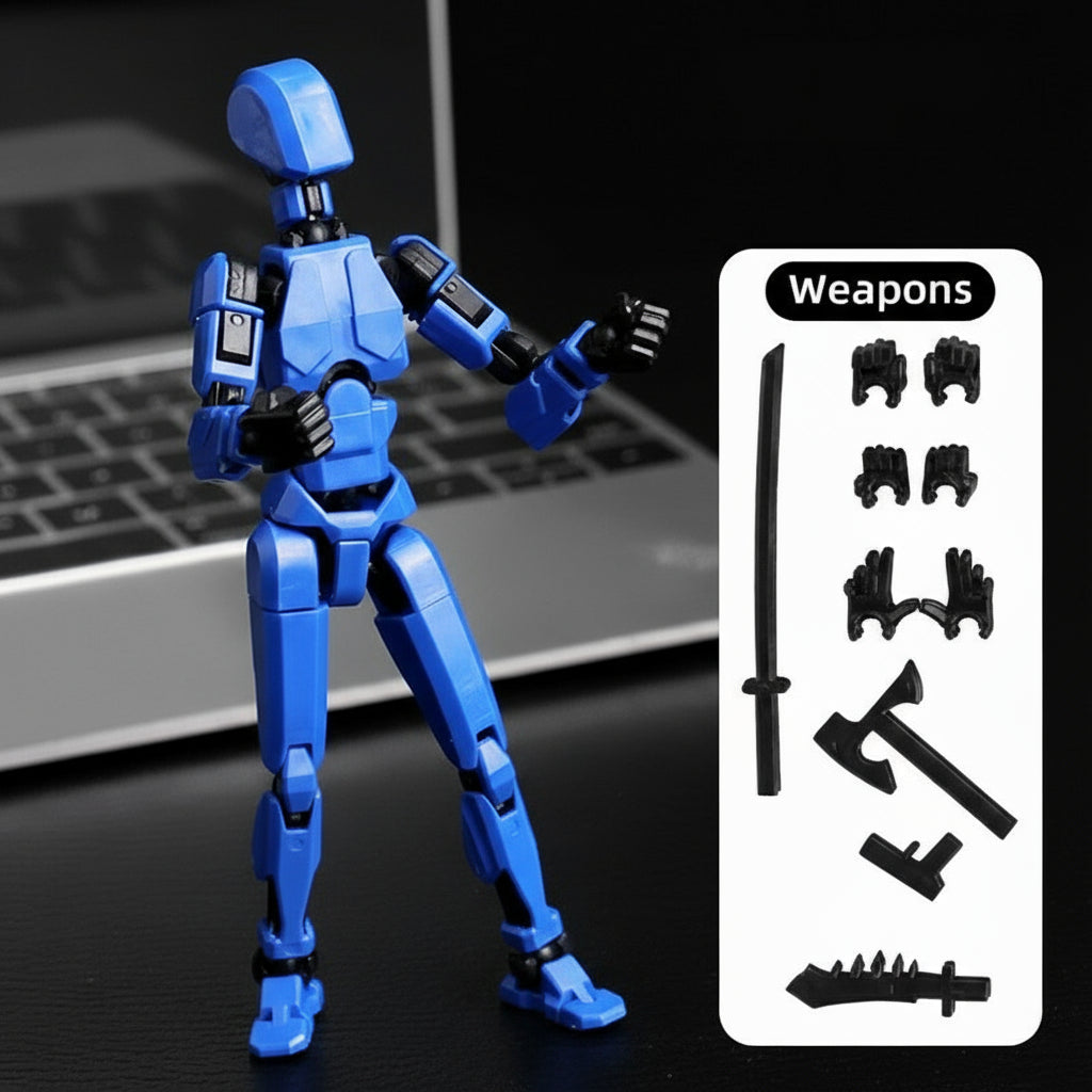 Norvo | 3D-printet mech actionfigur med flere leddbevegelser