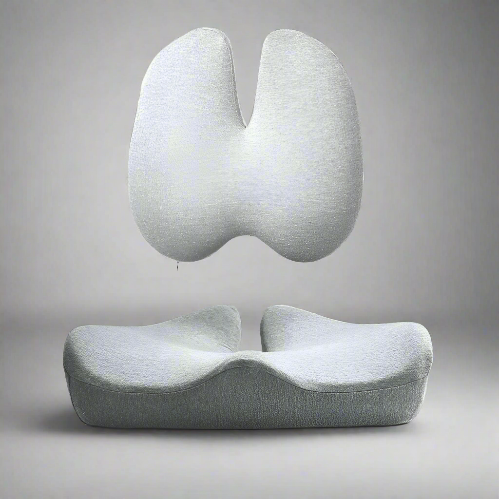 Norvo | Ortopedisk Setepute Sett | Smertelindring for Halebein & Lendestøtte for Kontor, Bil & Hjemmebruk