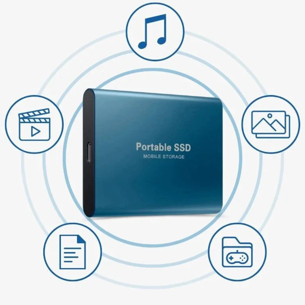 Norvo | Bærbar SSD USB C Ekstern Aluminium Støtsikker Solid State Drive