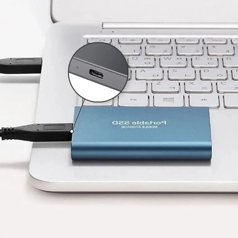 Norvo | Bærbar SSD USB C Ekstern Aluminium Støtsikker Solid State Drive