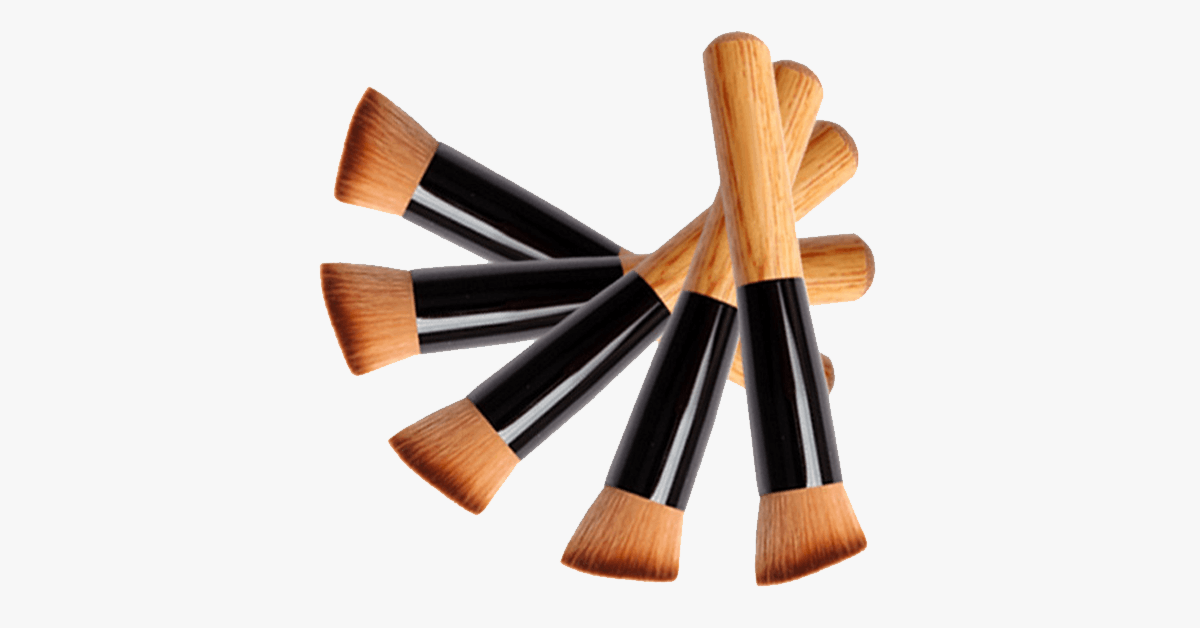 Norvo | Premium multifunksjonell sminkebørste med trehåndtak – Luksuriøst tilbehør til sminkesettet ditt