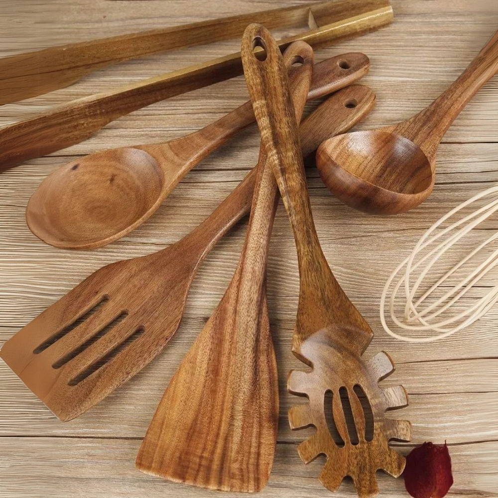 Norvo | Tre Cooking Utensils Set Teak Non Stick
