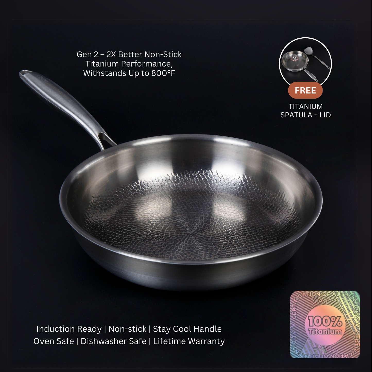 Norvo | Titan Stekepanne | Ikke-giftig, Naturlig Non-Stick & Ideell for Sunn Matlaging