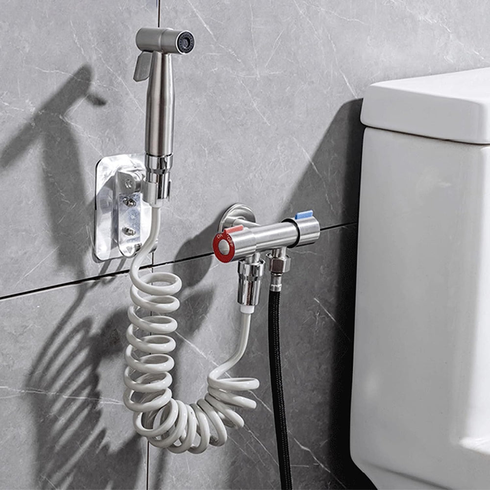 Norvo | PureMist Håndholdt Bidet Sprayer med Justerbart Vannflow – Rustfritt Stål Hygienekit
